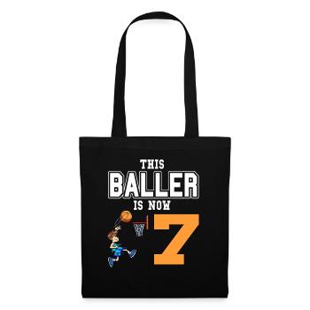 Joueur de basket-ball ce Baller a maintenant 7 ans - Sac en tissu - noir - Devant