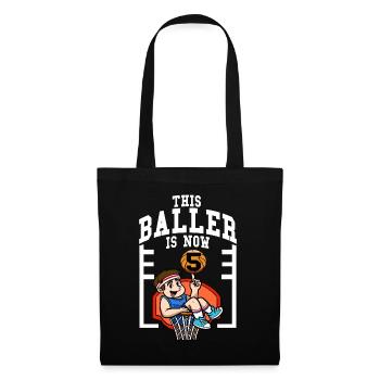 Joueur de basket-ball ce Baller a maintenant 5 ans - Sac en tissu - noir - Devant