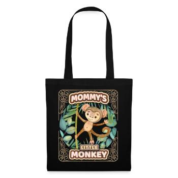 Cute monkey funny saying, kids, mommys monkey - Tote Bag - black - Front
