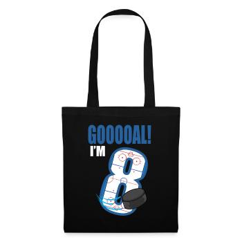 Ice Hockey Goal I'm 8 Hockey Player Birthday - Tote Bag - black - Front