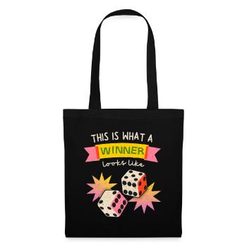 Winner Winner, Dice Gamer Saying Dice Game - Tote Bag - black - Front