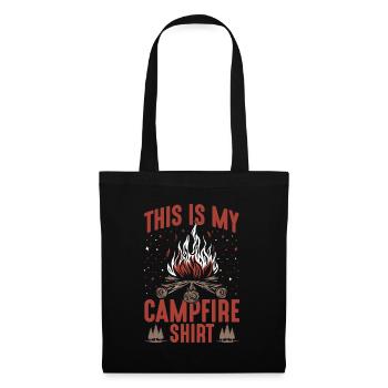 Camper Ceci est ma chemise feu de camp Camping - Sac en tissu - noir - Devant