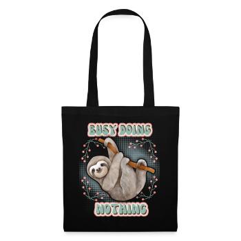 Sloth, Sloth, funny saying Doing-Nothing - Tote Bag - black - Front