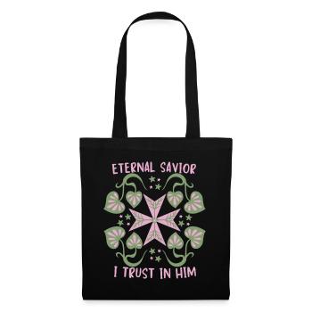 Jésus-Christ, Jésus Croix de Malte Disant - Sac en tissu - noir - Devant