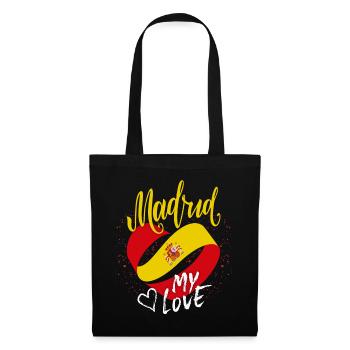 Madrid-Spain, flag, funny saying - Tote Bag - black - Front