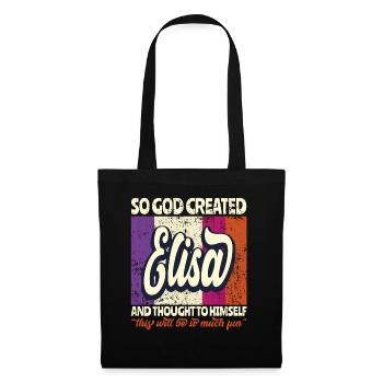 Elisa Nom Cadeau Nom d’anniversaire Cadeau - Sac en tissu - noir - Devant