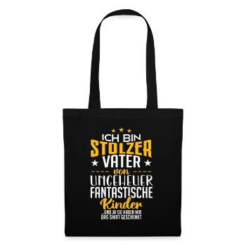 Vater von Ungeheuer fantastische Kinder - Stoffbeutel - Schwarz - Vorne
