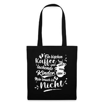 Kinderkrankenschwester brauch Kaffee und Kinder - Stoffbeutel - Schwarz - Vorne