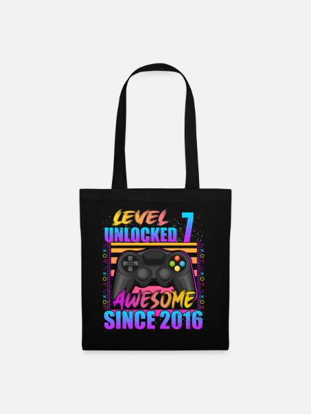 Videogioco Level 7 sbloccato Impressionante dal 2016 - Borsa di stoffa - nero