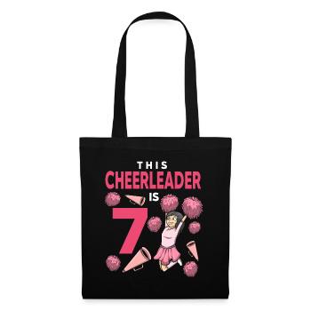 This Cheerleader Is 7 Cheerleading Birthday - Tote Bag - black - Front