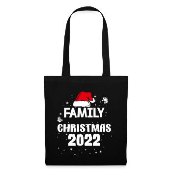 Family xmas - Stoffbeutel - Schwarz - Vorne