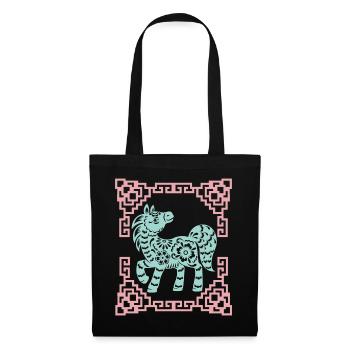Year of the Horse, Chinese Horoscope China - Tote Bag - black - Front