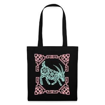 Year of the Goat, Chinese Horoscope China - Tote Bag - black - Front
