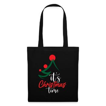 It s Christmas Time - Stoffbeutel - Schwarz - Vorne