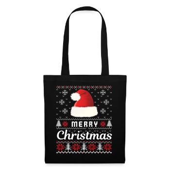 Merry Christmas 22 - Stoffbeutel - Schwarz - Vorne