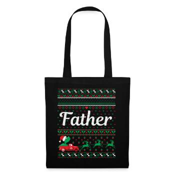 Father Christmas Time - Stoffbeutel - Schwarz - Vorne
