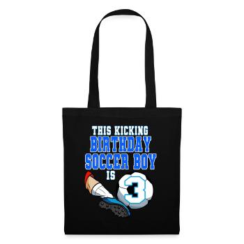 This Soccer Boy Is 3rd Birthday Soccer - Tote Bag - black - Front