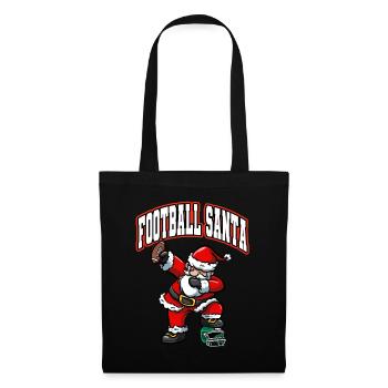 Weihnachten Jungen Männer Dabbing Santa Claus Fußball - Stoffbeutel - Schwarz - Vorne