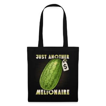 Pastèque drôle en disant Pun, Melionaire - Sac en tissu - noir - Devant