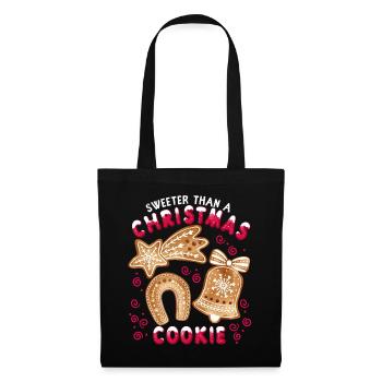 Christmas Cookie Saying, Christmas, Gingerbread - Tote Bag - black - Front
