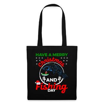 Avoir une tenue de pêche joyeuse - Sac en tissu - noir - Devant
