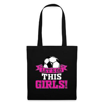 Tenue de fille de football - Sac en tissu - noir - Devant