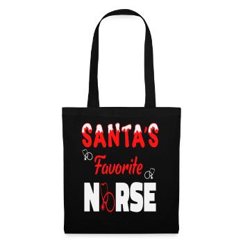 Santas Nurse - Stoffbeutel - Schwarz - Vorne
