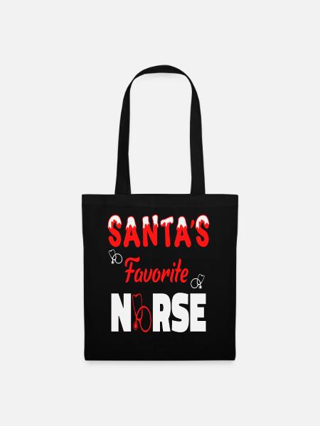 Santas Nurse - Stoffbeutel - Schwarz
