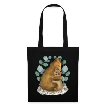 Mom-Mommy Mama-Mami Saying with Mama-Bear - Tote Bag - black - Front