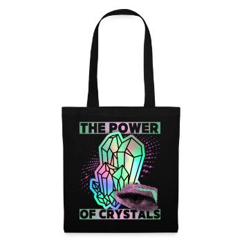 Crystals, Magic Crystals Saying Crystal-Power - Tote Bag - black - Front