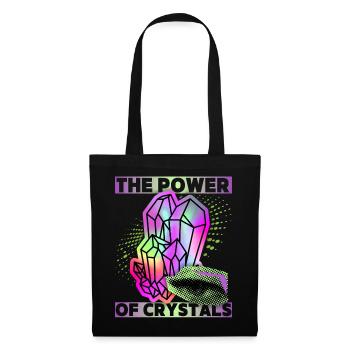 Crystals, Magic Crystals Saying Crystal-Power - Tote Bag - black - Front
