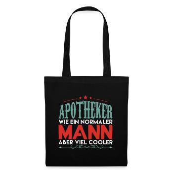 apotheker | apotheker aber viel cooler - Stoffbeutel - Schwarz - Vorne