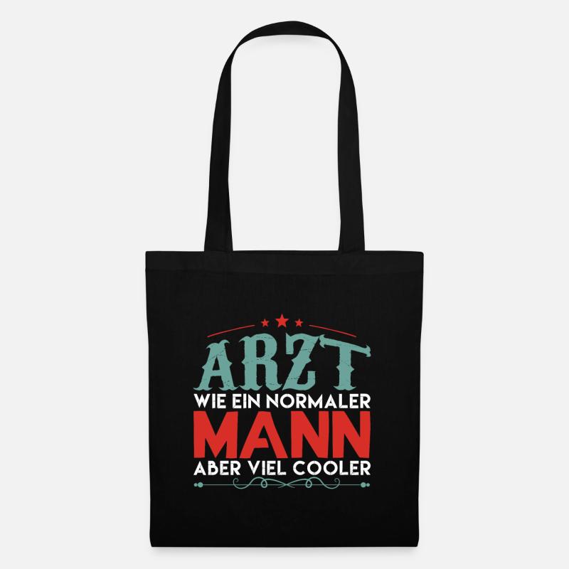 artz | arzt aber viel cooler - Stoffbeutel - Schwarz