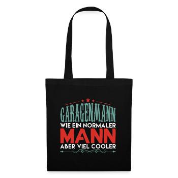 Valentines Garagenmann Mechaniker - Stoffbeutel - Schwarz - Vorne