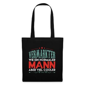 VERMARKTER WIE EIN NORMALER MANN ABER VIEL COOLER - Stoffbeutel - Schwarz - Vorne