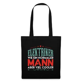elektriker - elektriker aber viel cooler ! - Stoffbeutel - Schwarz - Vorne