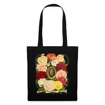IHS Jesus Jesus Christ vintage rose motif disant - Sac en tissu - noir - Devant