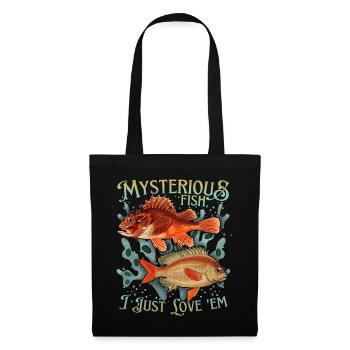 Pisces Vintage Illustration Love-Fish Saying - Tote Bag - black - Front