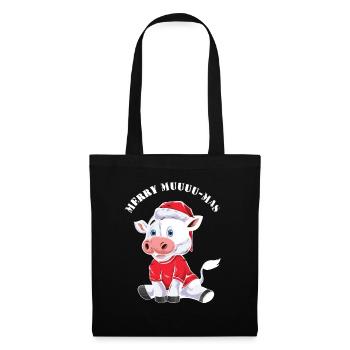 Merry Muu Mas Weihnachtsoutfit - Stoffbeutel - Schwarz - Vorne
