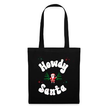 Howdy Santa Weihnachtsoutfit - Stoffbeutel - Schwarz - Vorne