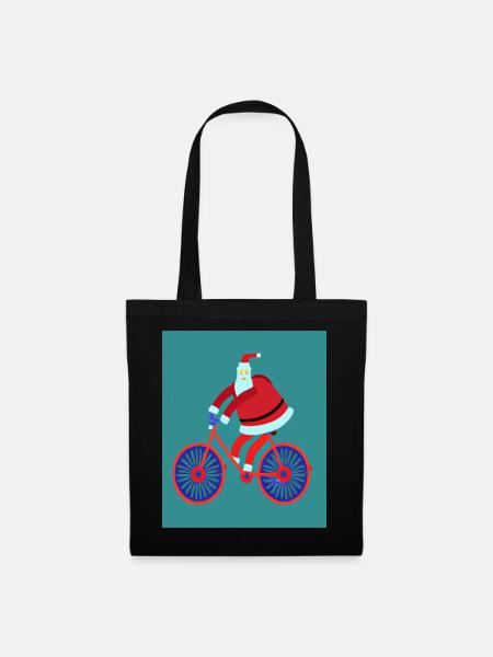 Santas Fahrradtour - Stoffbeutel - Schwarz
