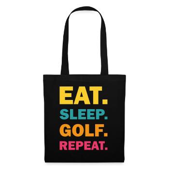Eat Sleep Golf Repeat Golf Gift for Golfers - Tote Bag - black - Front