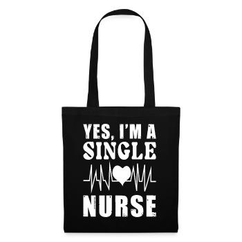 Infirmière et célibataire - Sac en tissu - noir - Devant