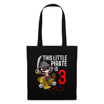 Skeleton This Little Pirate Is 3rd Pirate Birthday - Tote Bag - black - Front