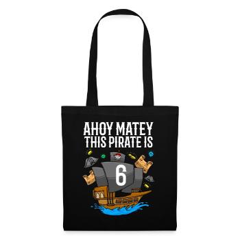 Ahoy Matey This Pirate Is 6th Pirate Birthday - Tote Bag - black - Front