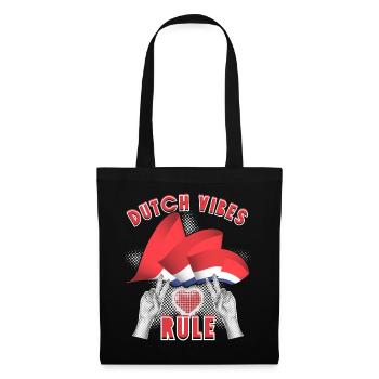 Netherlands, Dutch-Vibes-Rule, Holland Spruch - Tote Bag - black - Front