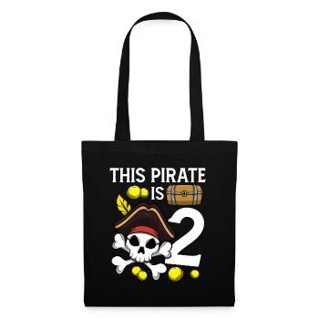 Skeleton This Pirate Is 2nd Pirate Birthday - Tote Bag - black - Front