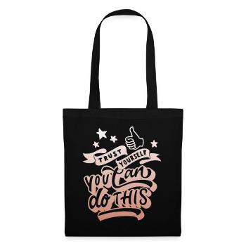 Inspirational quote, motivation saying typography - Tote Bag - black - Front