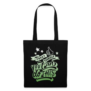 Inspirational quote, motivation saying typography - Tote Bag - black - Front