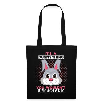 Lapin, drôle en disant Lapin comique C’est un lapin - Sac en tissu - noir - Devant